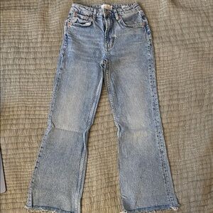 Rails The Sunset Crop High Rise Crop Flare Size 24 Light Blue Jeans